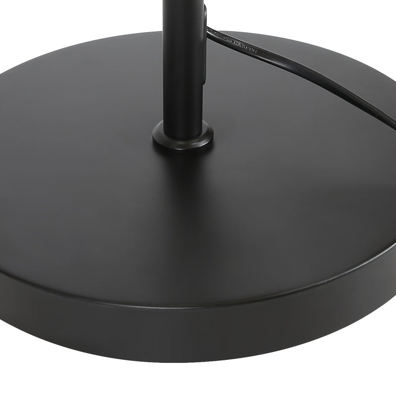 Lampadaire à bras coudé et abat-jour haut de 19 cm, noir ou beige