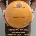 Abat-jour dôme rétro orange dégradé en PVC pour suspension, Ø 25 cm