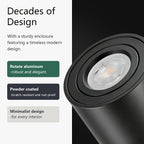 Lot de 4 spots LED en saillie orientables, cylindre en aluminium