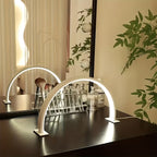 Lampe de bureau LED demi-lune blanche, arche de 42 cm à 3 teintes