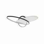 Plafonnier LED à trois ovales noir et blanc, 67,5 cm, télécommande