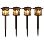 Lot de 8 balises solaires lanterne à filament LED, 38,8 cm