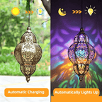 Lanterne solaire marocaine à suspendre, lumière multicolore, IP65