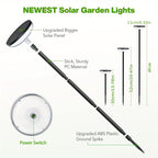Lampe solaire soucoupe sur tige réglable de 35 à 69 cm, lot de 4