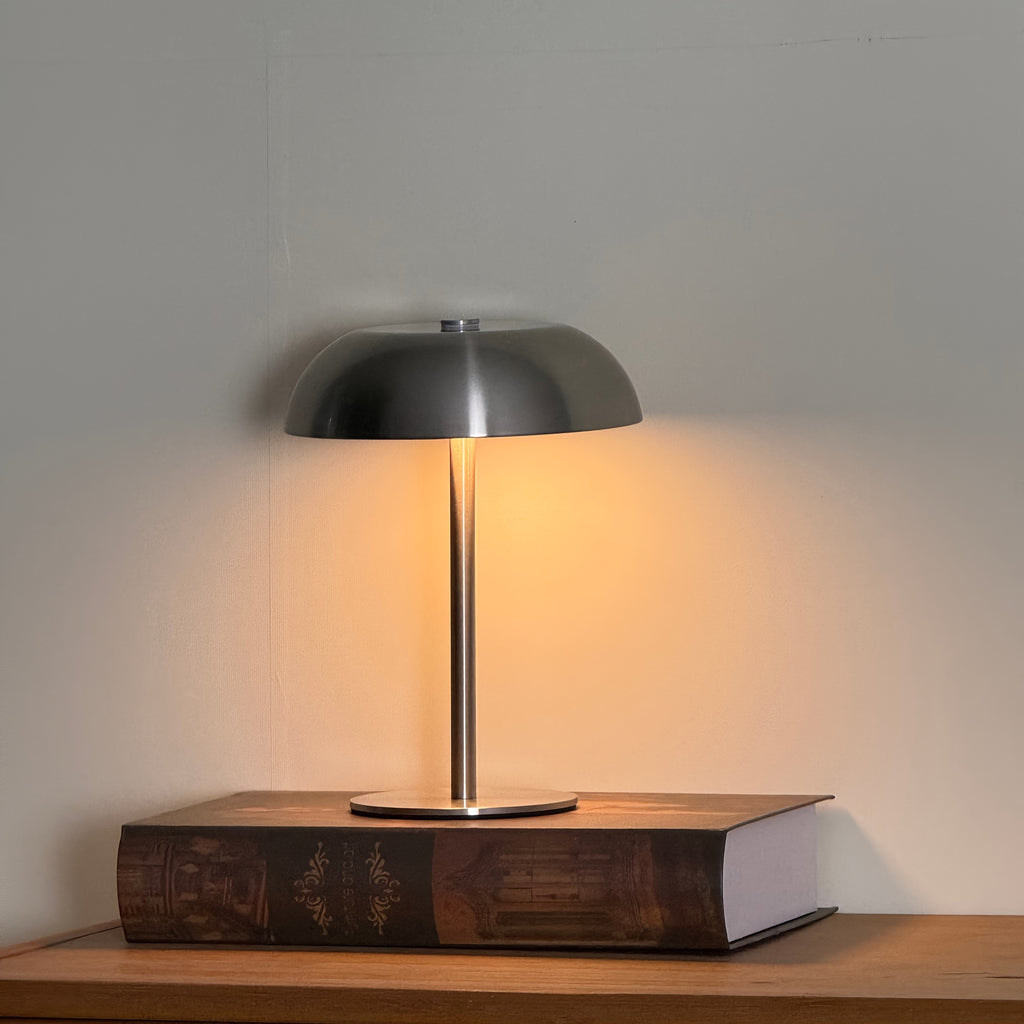 Lot de 2 lampes champignon sans fil en métal doré brossé, tactiles