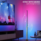Lampadaire LED RVB à quatre segments, appli et minuterie, 122 cm