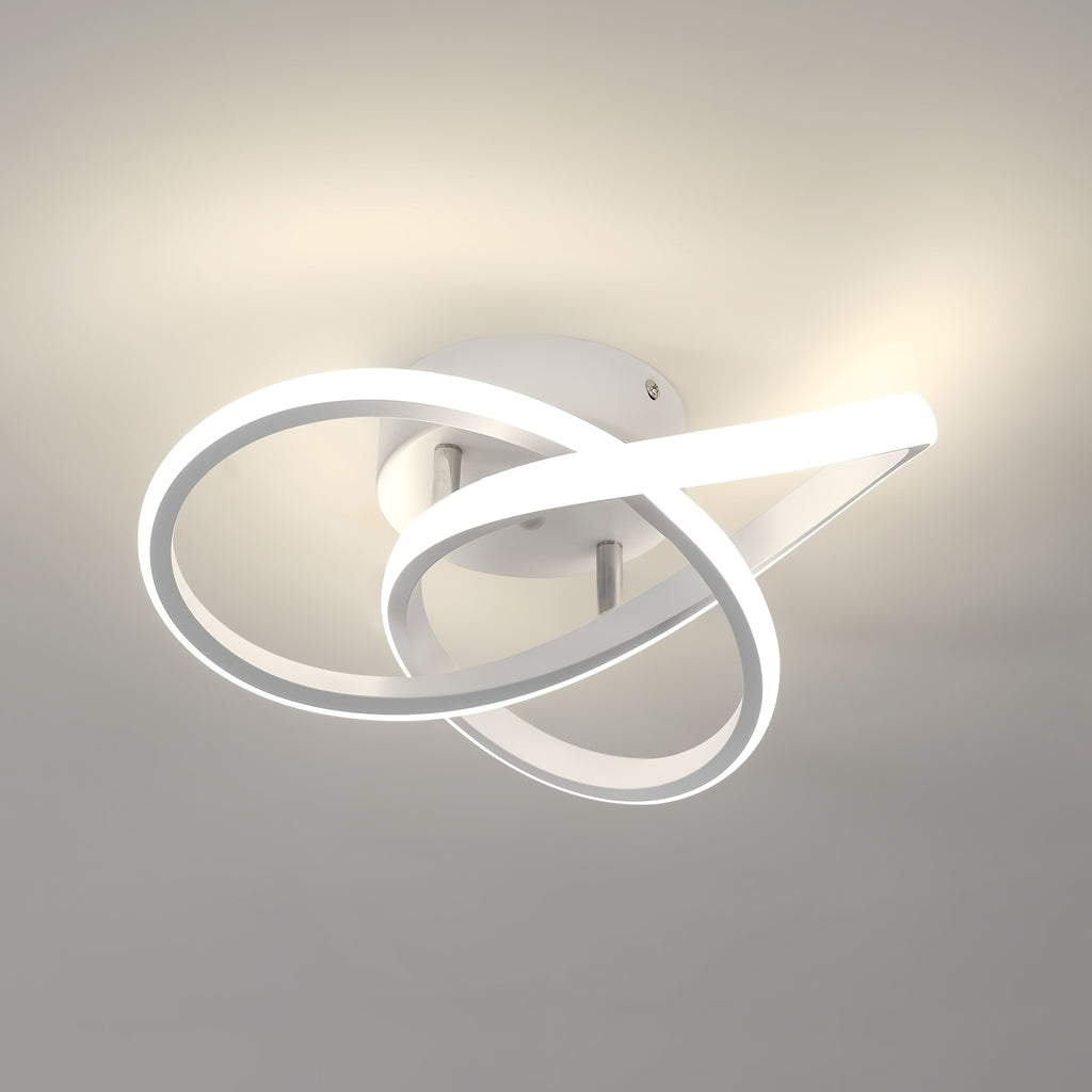 Petit plafonnier LED à anneaux entrelacés, Ø 26 ou 31 cm
