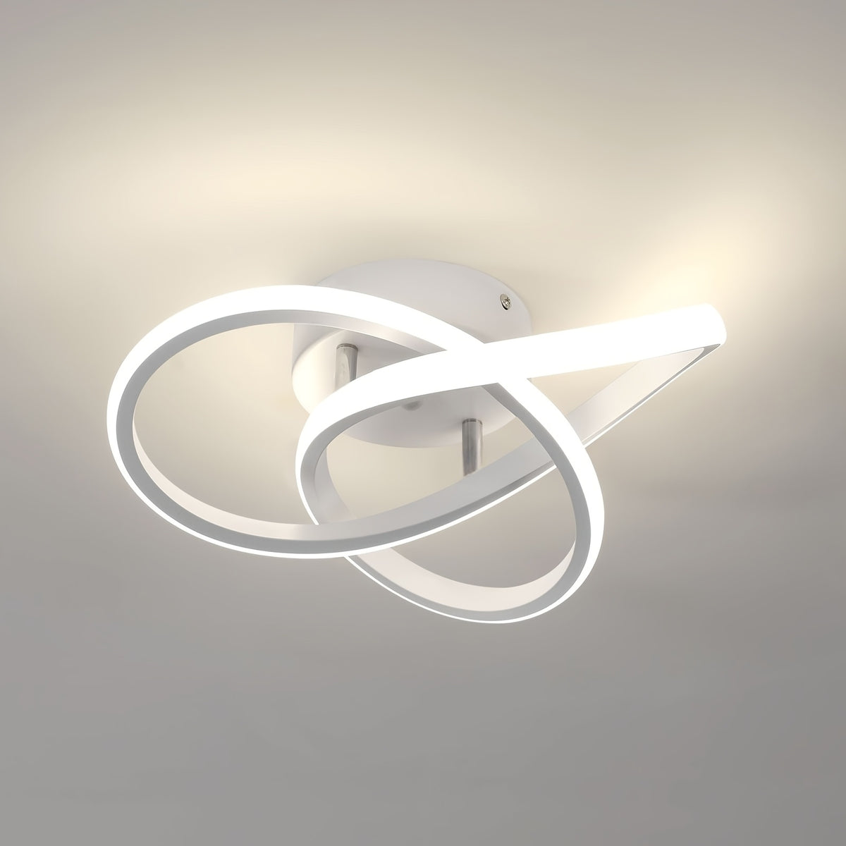 Petit plafonnier LED à anneaux entrelacés, Ø 26 ou 31 cm